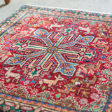 トライバル ラグ 50×47cm イラン手織り 一点物