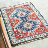 トライバル ラグ 75×55cm イラン手織り 一点物