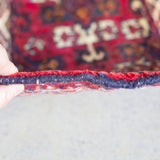 トライバル ラグ 73×33cm イラン手織り 一点物