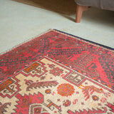 トライバル ラグ 200×112cm イラン手織り 一点物