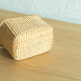 【biga du burkinafaso】西アフリカ・ブルキナファソの手編みかご トフ no handle S 約W23cm×D14.5cm×H14cm