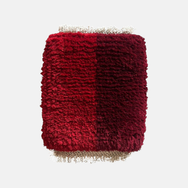 まいにちノッティング 椅子敷き <span> 35×42 コンビカラー / red 長方形