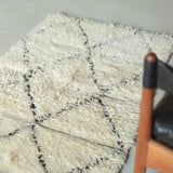 ベニワレンラグ 120×80cm モロッコ手織り 一点物