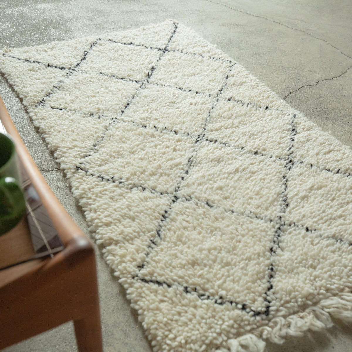 ベニワレンラグ　大 萩原 HAGIHARA 先染めふっくらラグ ベニワレン185X185グレー