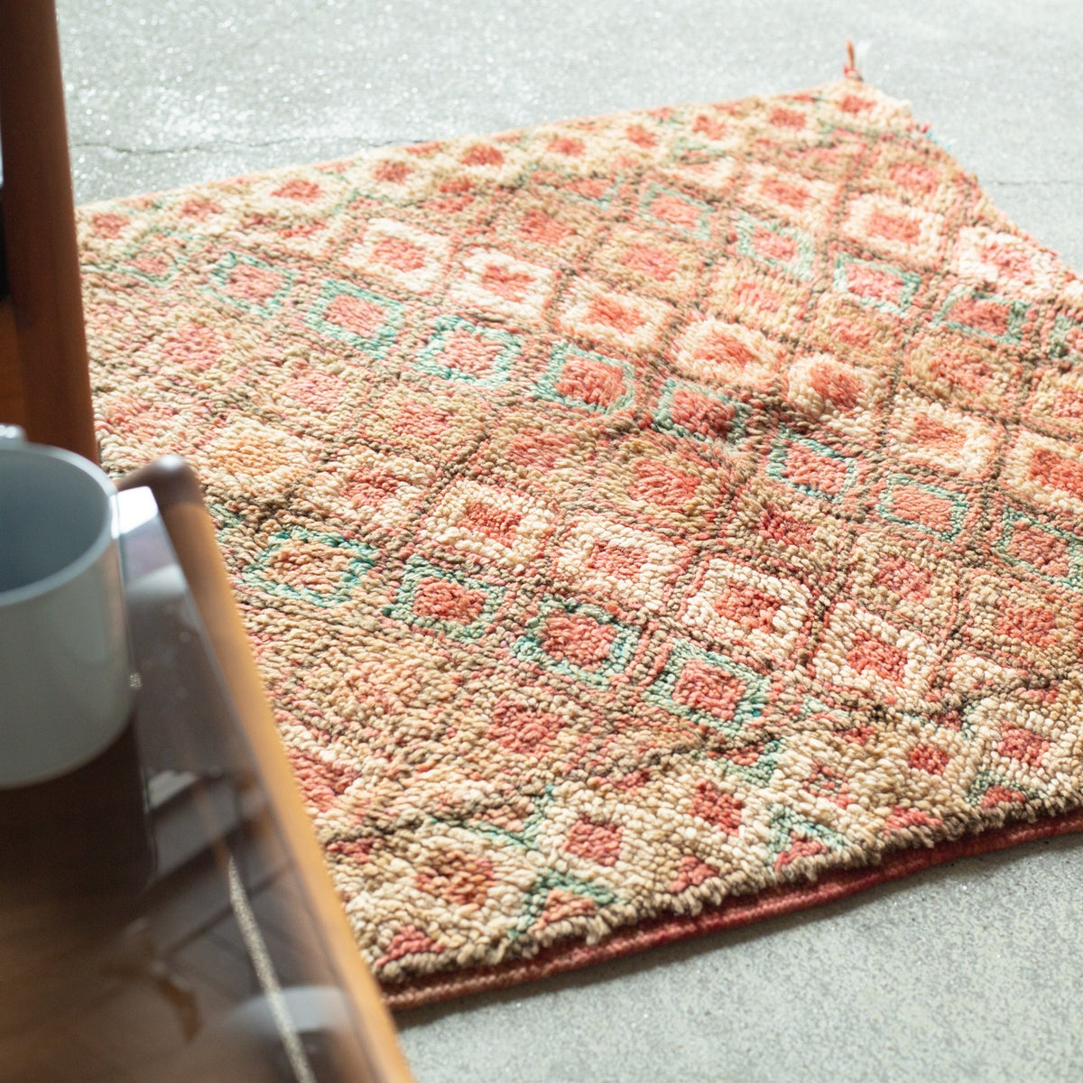 ベニワレン　正規品　クリーニング済 Vintage Beni Ouarain 86×70cm モロッコ手織り 一点物 | G.E.M – ラグ