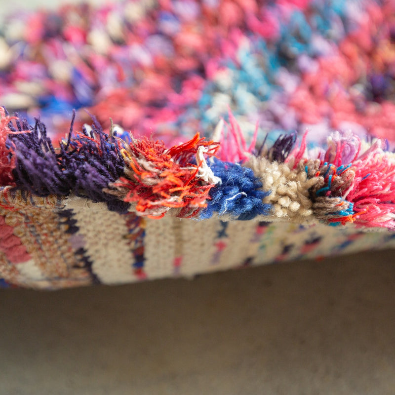 Vintage Boucherouite 170×66cm モロッコ手織り 一点物 | G.E.M – ラグ