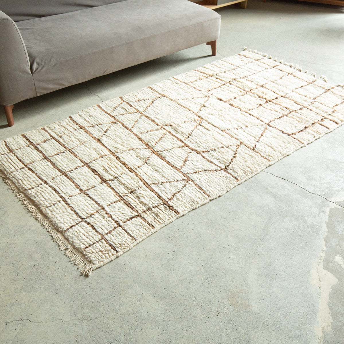 Vintage Beni Ouarain 227×115cm モロッコ手織り 一点物 | G.E.M