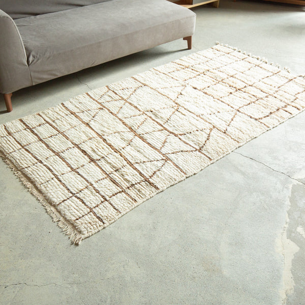 Vintage Beni Ouarain 227×115cm モロッコ手織り 一点物 | G.E.M