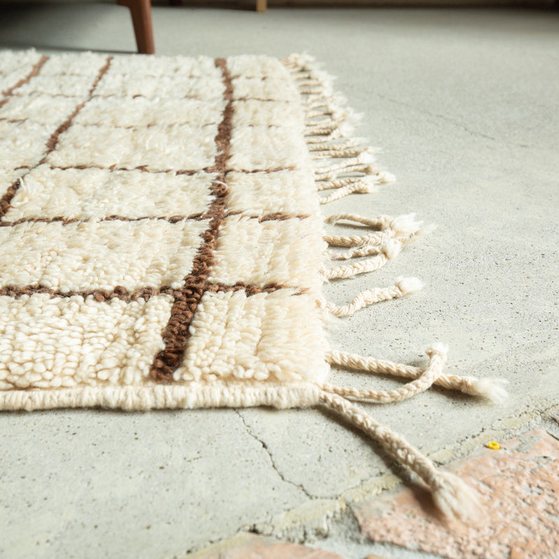 Vintage Beni Ouarain 227×115cm モロッコ手織り 一点物 | G.E.M
