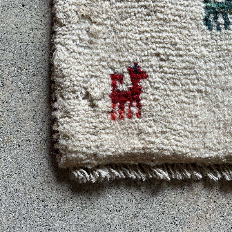 Mini Gabbeh 36×35<span>ミニギャッベ 25040197