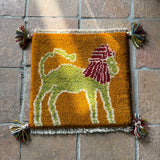 ギャッベ ラグ 39×40cm イラン手織り 一点物