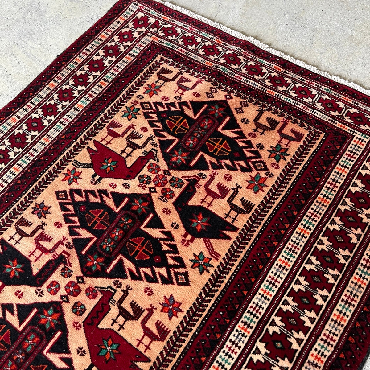 【90sオールド】くるみ割り人形　リバーシブル　ヴィンテージラグ　カーペット 全商品 | Kawasemi Rug