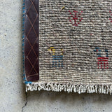 ミニギャッベ 41×37cm イラン手織り 一点物 チェアマット