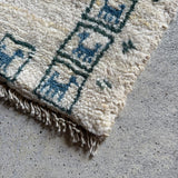 ミニギャッベ 42×30cm イラン手織り 一点物 チェアマット