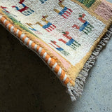 ミニギャッベ 39×35cm イラン手織り 一点物 チェアマット