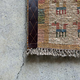 ミニギャッベ 39×35cm イラン手織り 一点物 チェアマット