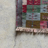 ミニギャッベ 35×36cm イラン手織り 一点物 チェアマット