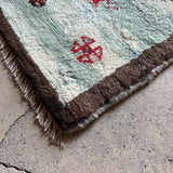 ミニギャッベ 37×41cm イラン手織り 一点物 チェアマット