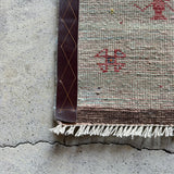 ミニギャッベ 37×41cm イラン手織り 一点物 チェアマット