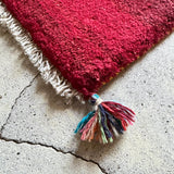 ミニギャッベ 38×40cm イラン手織り 一点物 チェアマット