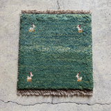 ミニギャッベ 39×40cm イラン手織り 一点物 チェアマット