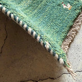 ミニギャッベ 39×40cm イラン手織り 一点物 チェアマット