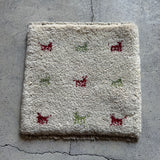 ミニギャッベ 42×40cm イラン手織り 一点物 チェアマット