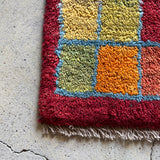 ミニギャッベ 42×39cm イラン手織り 一点物 チェアマット