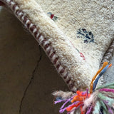 ミニギャッベ 42×37cm イラン手織り 一点物 チェアマット