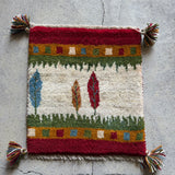 ミニギャッベ 43×47cm イラン手織り 一点物 チェアマット 