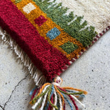 ミニギャッベ 43×47cm イラン手織り 一点物 チェアマット 