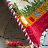 ミニギャッベ 43×47cm イラン手織り 一点物 チェアマット 