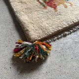 ミニギャッベ 39×38cm イラン手織り 一点物 チェアマット