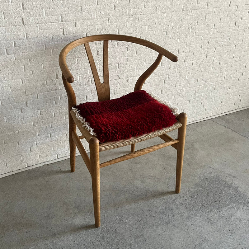 まいにちノッティング 椅子敷き <span> 35×42 コンビカラー / red 長方形