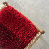まいにちノッティング 椅子敷き <span> 35×42 コンビカラー / red 長方形