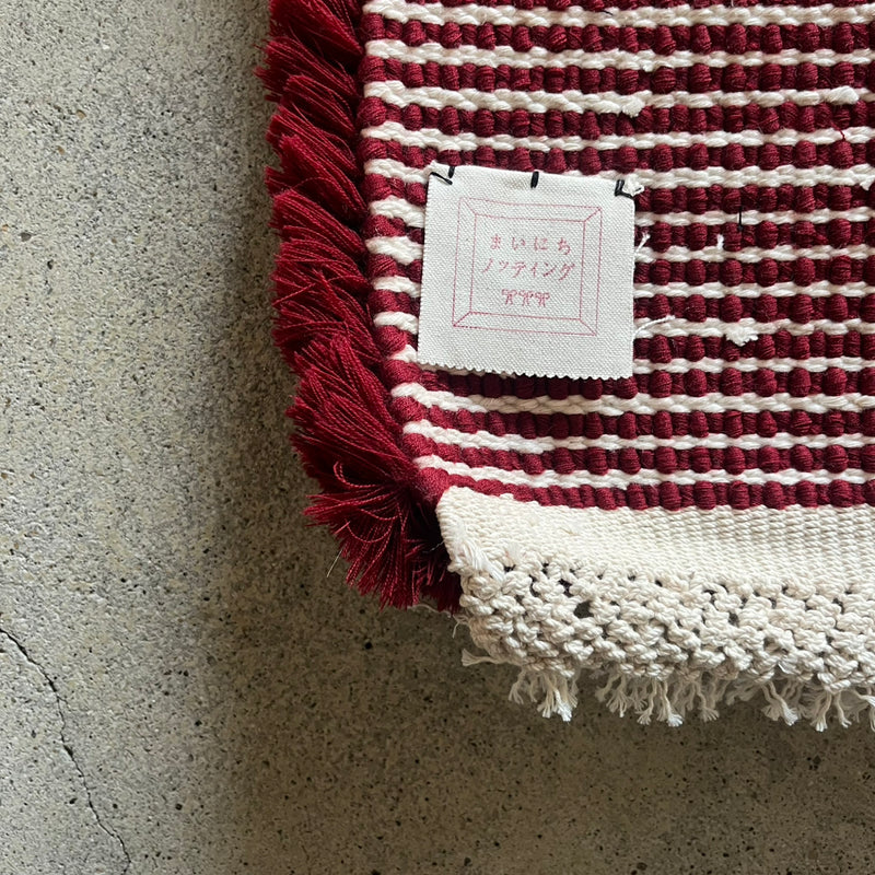 まいにちノッティング 椅子敷き <span> 35×42 コンビカラー / red 長方形