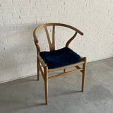 まいにちノッティング 椅子敷き<span> 35×42 コンビカラー / blue 長方形