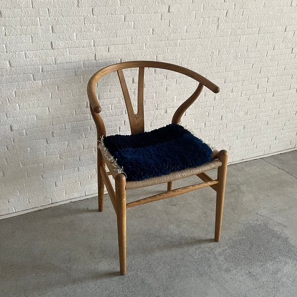 まいにちノッティング 椅子敷き<span> 35×42 コンビカラー / blue 長方形
