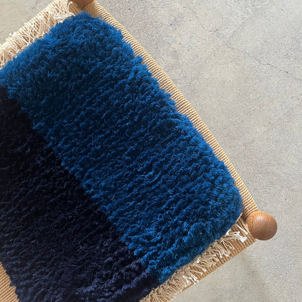 まいにちノッティング 椅子敷き<span> 35×42 コンビカラー / blue 長方形
