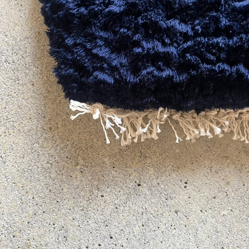 まいにちノッティング 椅子敷き<span> 35×42 コンビカラー / blue 長方形