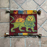 ミニギャッベ 39×43cm イラン手織り 一点物 チェアマット 