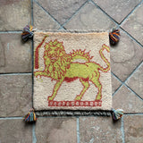 ミニギャッベ 41×40cm イラン手織り 一点物 チェアマット