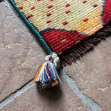 ミニギャッベ 41×41cm イラン手織り 一点物 チェアマット