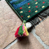 ミニギャッベ 40×42cm イラン手織り 一点物 チェアマット