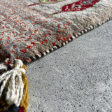 ミニギャッベ 39×40cm イラン手織り 一点物 チェアマット