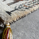 ミニギャッベ 43×43cm イラン手織り 一点物 チェアマット 