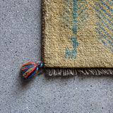 ミニギャッベ 38×42cm イラン手織り 一点物 チェアマット