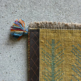 ミニギャッベ 38×42cm イラン手織り 一点物 チェアマット