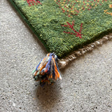 ミニギャッベ 39×39cm イラン手織り 一点物 チェアマット