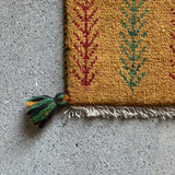 ミニギャッベ 40×38cm イラン手織り 一点物 チェアマット